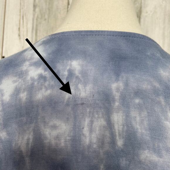 American Eagle Outfitters Soft & Sexy Tie Dye Bell Sleeve Top Blue Boho Size S - Picture 6 of 8